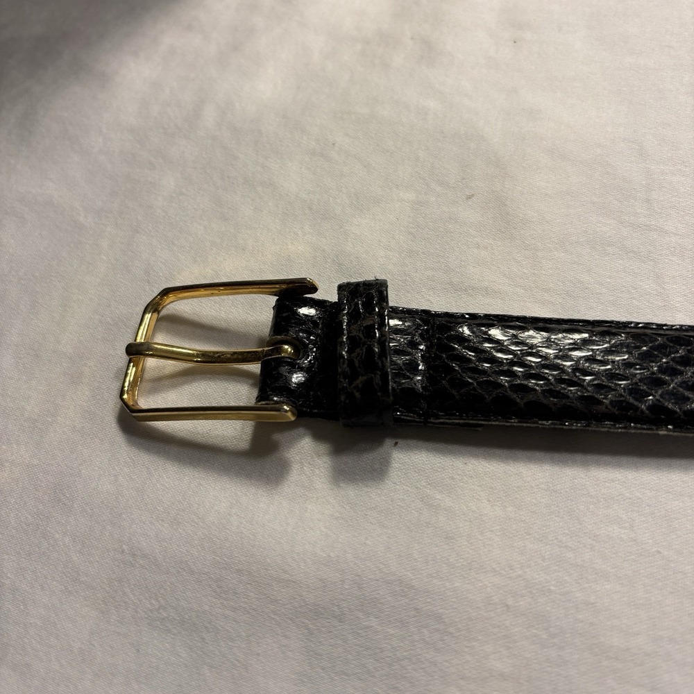 Men's Genuine‎ Snake Skin On Vinyl Lining Exotic Belt Black 38/95 China 4470